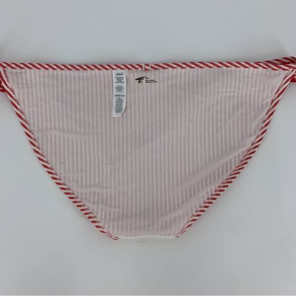 Aerie NWOT Red and White Gingham Striped Ruffle Detail Bikini Bottom, Large - Picture 14 of 16